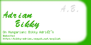 adrian bikky business card